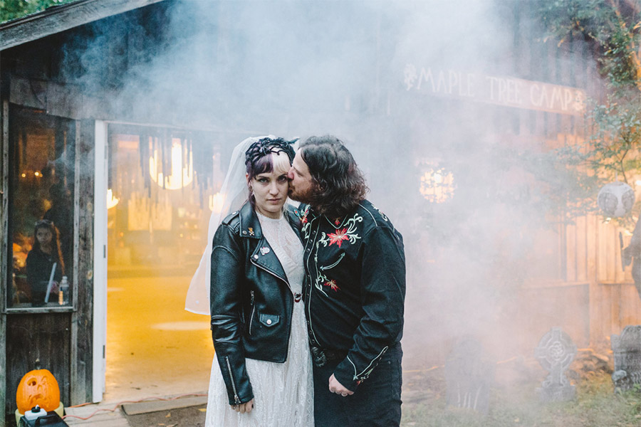 Halloween Wedding at The Treehouse Camp